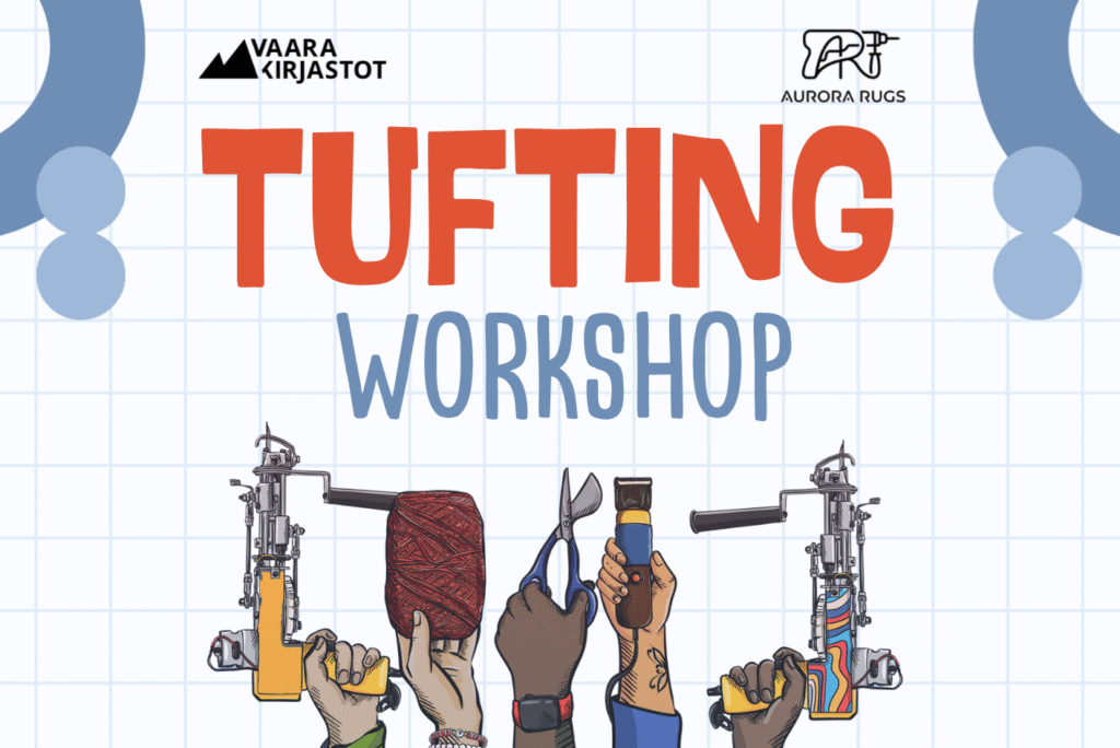 Kuvassa lukee tapahtuman nimi englanniksi ja siinä on kuva erilaisista työkaluista.