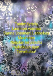 Sanna Soinisen taidenäyttelyn mainos