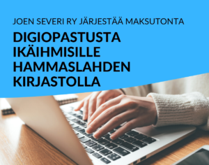 Kuvassa on kädet kannettavan tietokoneen näppäimistöllä