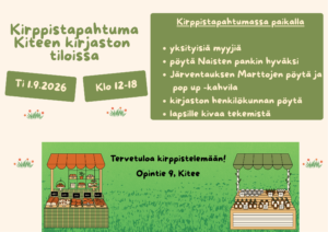 Kirppistapahtuma Kiteen kirjastossa
