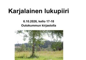 Tapahtuman tiedot, alla maisemakuva jossa etualalla puu ja taustalla pensaikkoa sekä metsä