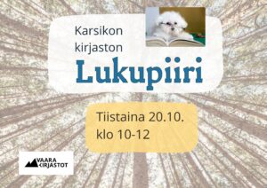 Karsikon kirjaston lukupiirin mainos